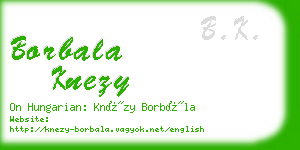 borbala knezy business card